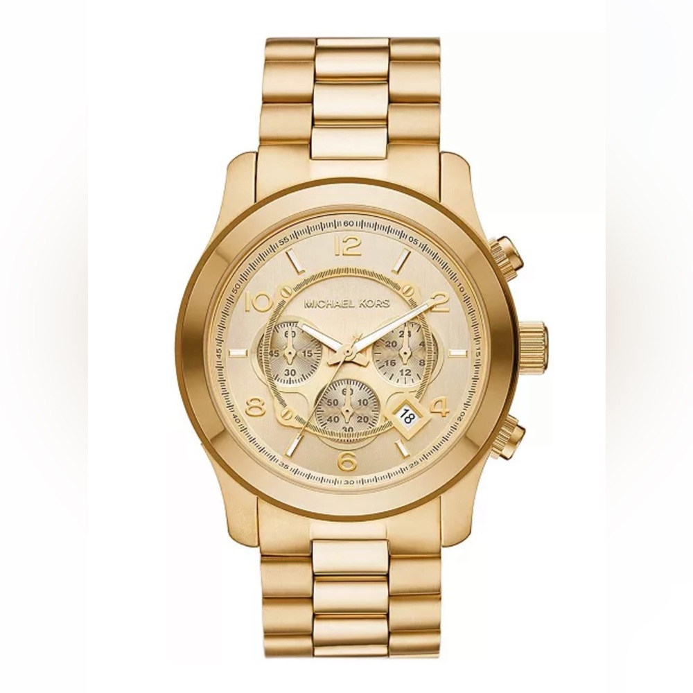 MICHAEL KORS Gold Runway Chronograph Watch - Picture 3 of 14